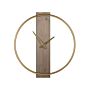 Wall Clock Gold Round Ø 47 Cm Solid Wood Handmade Face