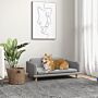 Pawhut Dog Sofa For Medium Dogs, Pet Chair With Legs, Water-resistant Fabric, Removable Cover, Grey