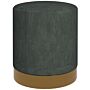 Homcom Soft Padded Corduroy Footstool - Dark Green