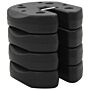 Vidaxl Gazebo Weight Plates 4 Pcs Black 220x50 Mm Concrete