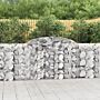 Vidaxl Arched Gabion Baskets 3 Pcs 300x30x100/120 Cm Galvanised Iron