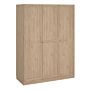 Brande Wardrobe With 3 Frame Doors In Jackson Hickory