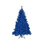 Artificial Christmas Tree Blue Synthetic 210 Cm Metal Base Traditional Winter Holiday Decoration