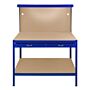 Workbench With Pegboard, Drawer & Light – Blue