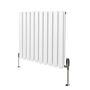 Oval Column Radiator & Valves - 600mm X 600mm – White