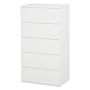 Homcom Chest Of Drawer, 5 Drawers Storage Cabinet Freestanding Tower Unit Furniture, White