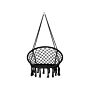 Hanging Chair Black Macrame Plaited Seat Indoor Swing Chair