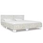 Vidaxl Bed Frame Grey Natural Rattan 180x200 Cm Super King