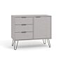 Augusta Grey Small Sideboard With 1 Doors, 3 Drawers