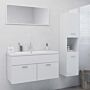 Vidaxl Bathroom Furniture Set High Gloss White Engineered Wood