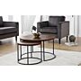 Bellini Round Nesting Coffee Table - Walnut