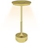 Homcom Cordless Table Lamp, Touch Led Desk Lamp With 4000mah Rechargeable Battery, 3 Colour, For Bedroom Living Room, Gold Tone