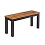 Copenhagen Bench Black Frame-oiled Wood