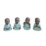 Buddha Ornament In Gift Bag Set Of 4, 6cm