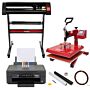 38cm Swing Press, 720mm Vinyl Cutter, Epson Printer & Weeding Kit