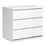 Naia Chest Of 3 Drawers In White High Gloss