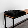 Black Square Sheepskin Chair Pad