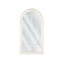 Wall Hanging Mirror Off-white 49 X 97 Cm Window Shape Metal Frame