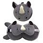 Relaxeazzz Travel Pillow & Eye Mask - Rhino