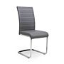 Callisto Leather Effect Grey Dining Chair