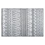 Rug Black And Grey Polyester 140 X 200 Cm Low Pile Geometric Pattern