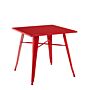 80x80x76cm Red Metaltable