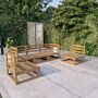 Vidaxl 5 Piece Garden Lounge Set Honey Brown Solid Pinewood