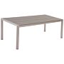 Dining Table Grey Aluminium Frame For 6 People 180 X 90 Cm