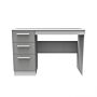 Contrast 3 Drawer Desk In Dusk Grey & White