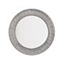 Wall Mounted Hanging Mirror Silver Round 80 Cm Decorative Accent Piece Painted