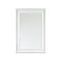 Hanging Wall Mirror White 61 X 91 Cm Synthetic Material