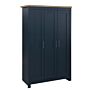 Highgate 3 Door Wardrobe Navy Blue & Oak