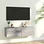 Vidaxl Tv Wall Cabinet Grey Sonoma 100x30x30 Cm Engineered Wood