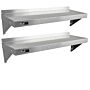 2 X Kukoo Stainless Steel Shelves 1250mm X 300mm