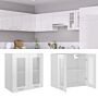 Vidaxl Hanging Glass Cabinet High Gloss White 60x31x60 Cm Engineered Wood