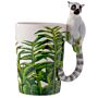 Novelty Ceramic Jungle Mug With Lemur Shaped Handle