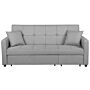 Sofa Bed Grey Sleeping Function Modern Upholstered