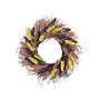 Door Wreath Multicolour Handmade Decorative Artificial Flower Round 50 Cm Table