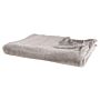 Blanket Grey Polyester Fabric 150 X 200 Cm Living Room Throw Fluffy Decoration