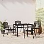 Vidaxl 5 Piece Garden Dining Set Anthracite Steel