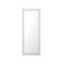 Wall-mounted Hanging Mirror White With Silver 50 X 130 Cm Vertical Dresser Gesso Finish