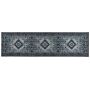 Runner Rug Grey Polyester 80 X 300 Cm Hallway Kitchen Runner Long Carpet Anti-slip Backing