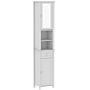 Bath Vida Priano 2 Door Tall Cabinet With Mirror, White