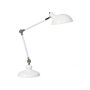 Desk Lamp White Metal 80h Cm Adjustable Arm Table Lamp