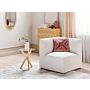 Corner Section Off White Corduroy 1-seat Jumbo Cord Sofa Module Modern Single-seat