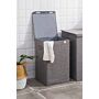 100l Cotton Laundry Baskets Foldable Waterproof Laundry Hamper With Lid 63cmh Home Laundry Baskets Laundry Grey