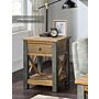 Urban Elegance - Reclaimed Lamp Table With Drawer