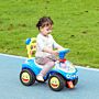 Aiyaplay Foot To Floor Oddler Ride On Toy W/ Music, Light, Horn, Under Seat Storage, Anti-over-backwards Device, Blue