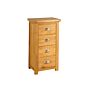 Woburn 4 Drawer Narrow Chest Oak