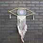 Protection Dream Catcher - Lrg Macrame Eye Blue/ White/pink